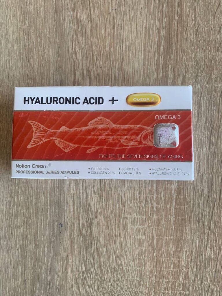 Notion Cream. Professional Series Ampules. Гіалуронова кислота і Омега